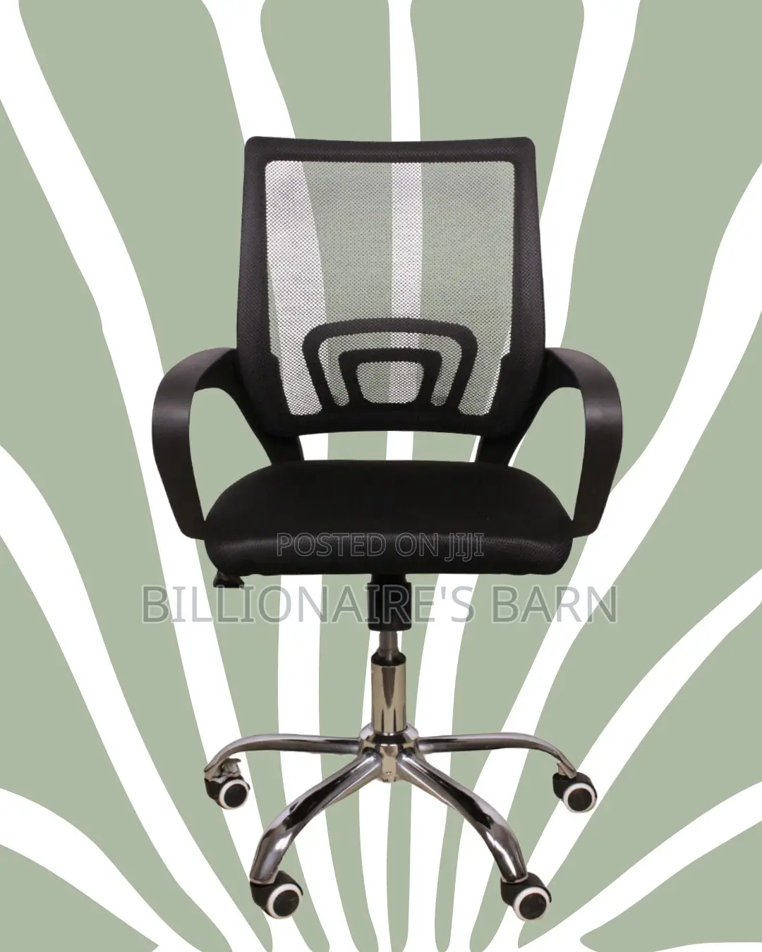 Sleek Secretarial Mesh Office Chair — Back Support For Long Hours