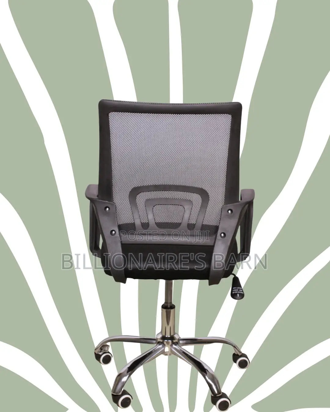 Sleek Secretarial Mesh Office Chair — Back Support For Long Hours