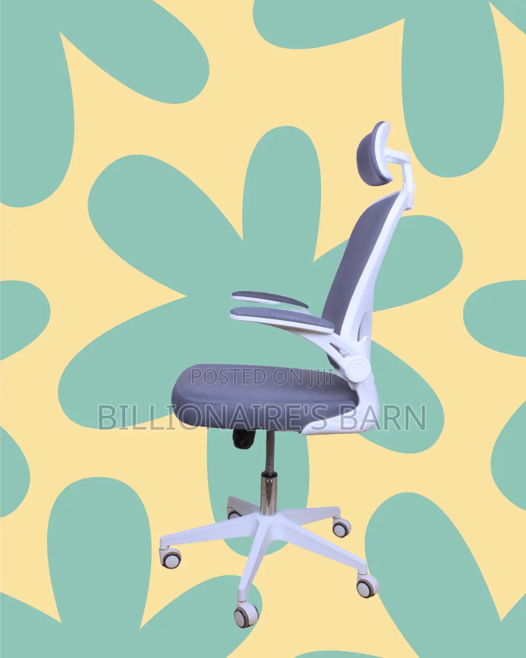 White Ergonomic Office Chair (Plush) — Limited Stock