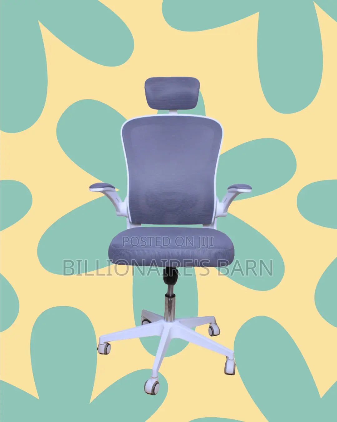 White Ergonomic Office Chair (Plush) — Limited Stock