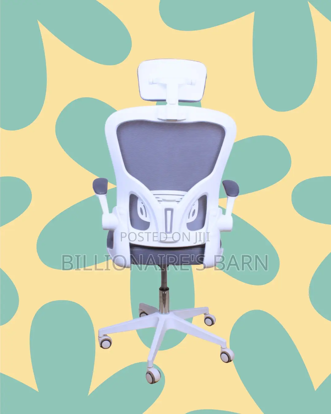 White Ergonomic Office Chair (Plush) — Limited Stock