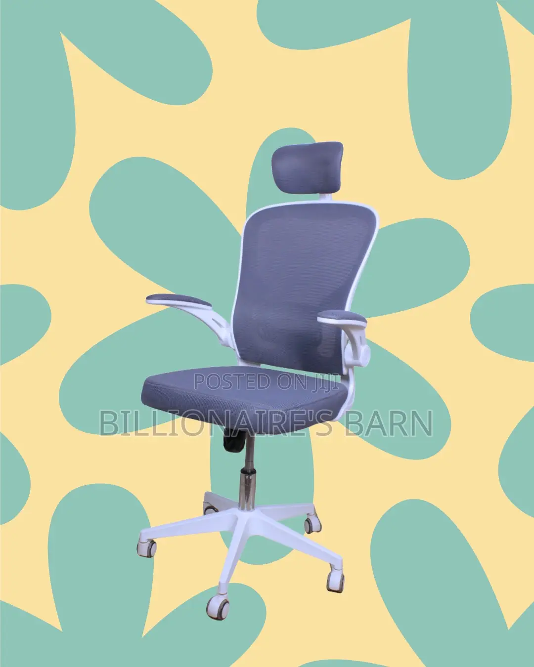 White Ergonomic Office Chair (Plush) — Limited Stock
