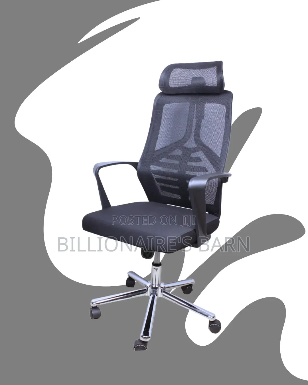 Breathable High Back Mesh Office Chair — Smooth-rolling Mobility