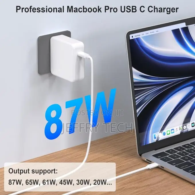 Apple Mac Book 87w Usb C Fast Charging Laptop Charger Power Adapter R