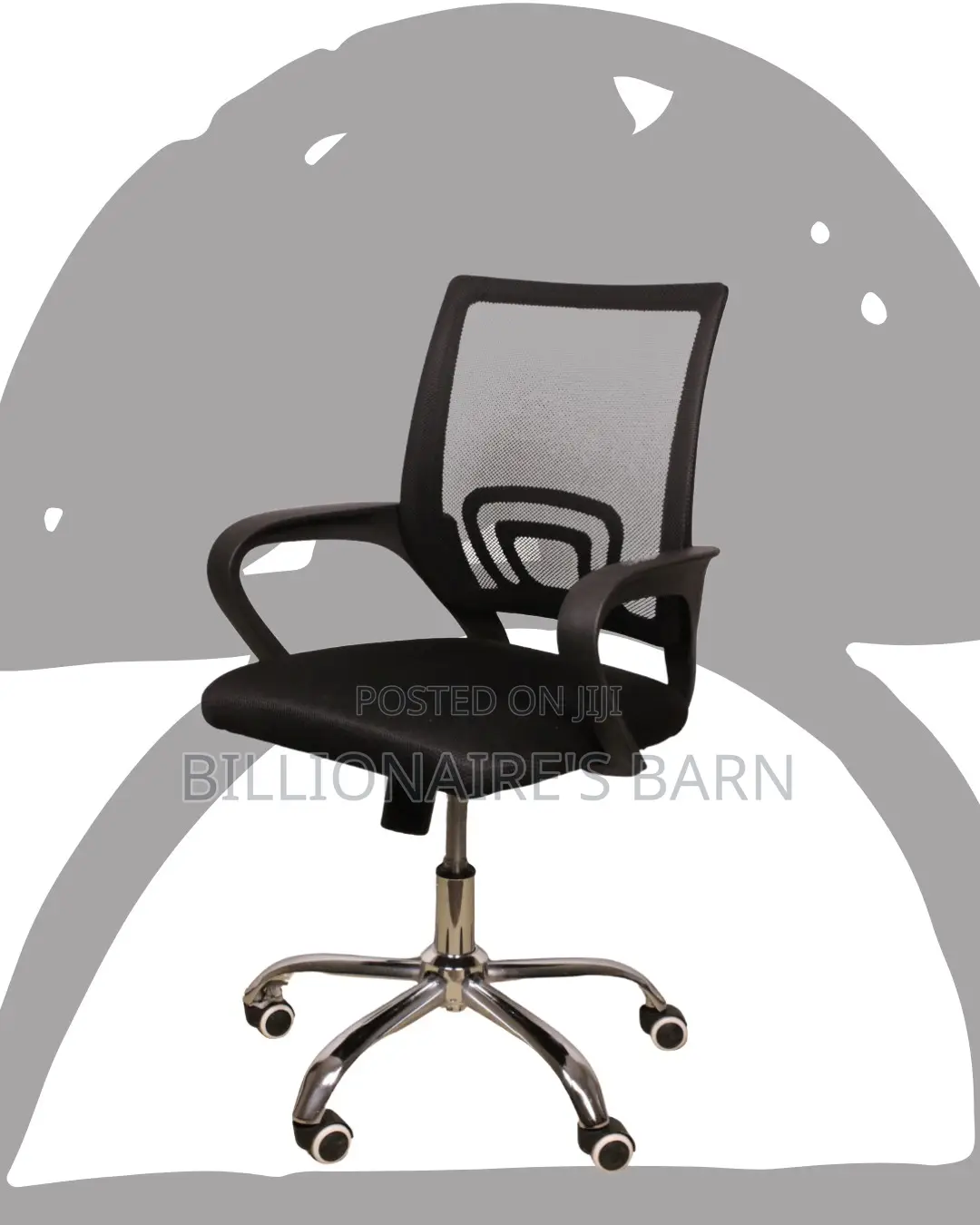 Secretarial Mesh Office Chair | Adjustable Swivel Base
