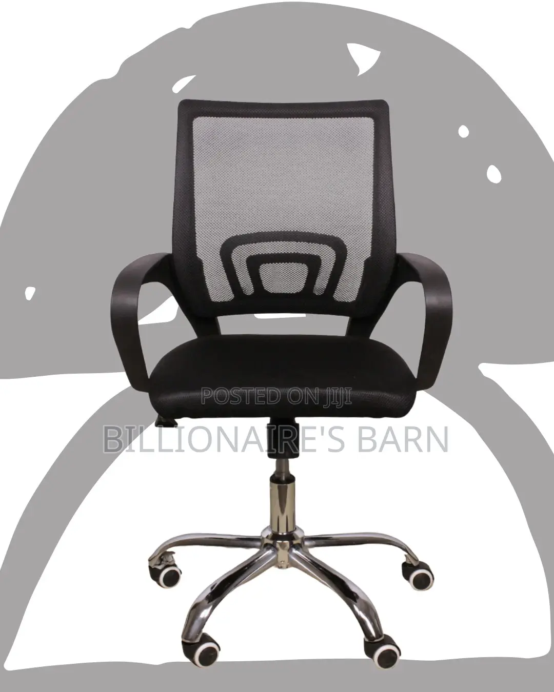 Secretarial Mesh Office Chair | Adjustable Swivel Base