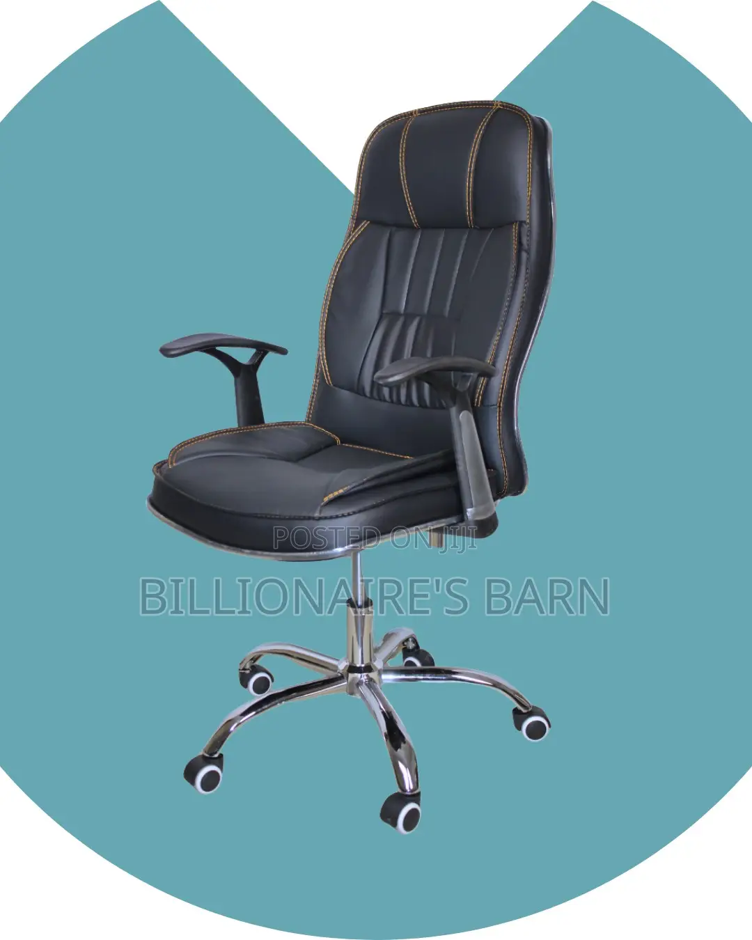 Ergonomic Executive Leather Office Chair — Fits Compact Office Spaces