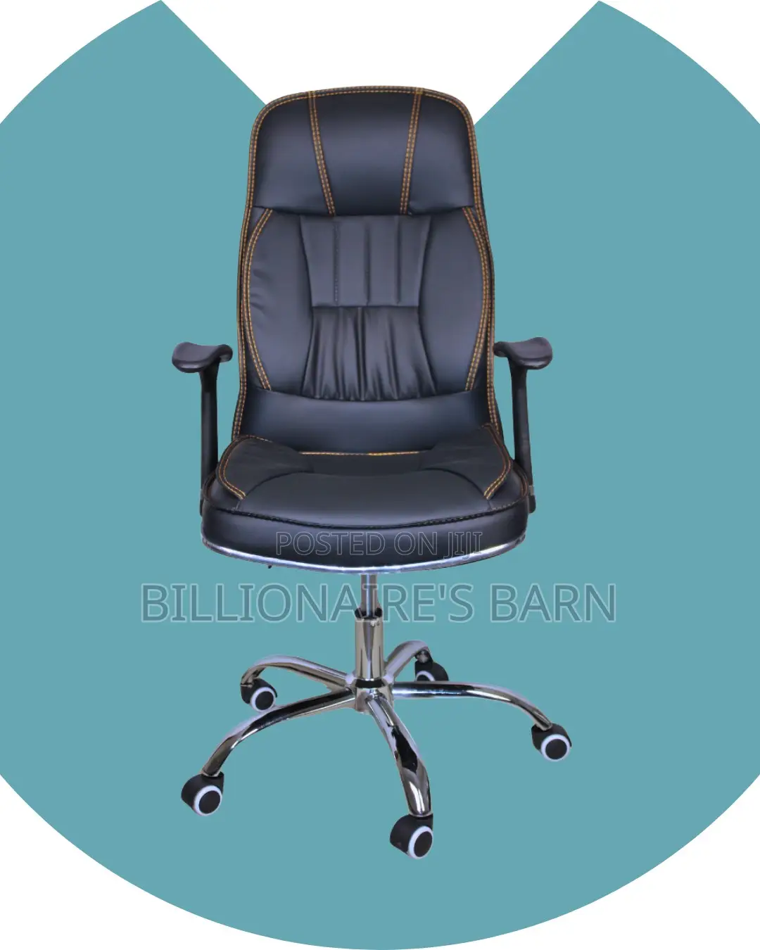 Ergonomic Executive Leather Office Chair — Fits Compact Office Spaces