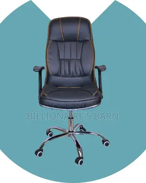 Ergonomic Executive Leather Office Chair — Fits Compact Office Spaces