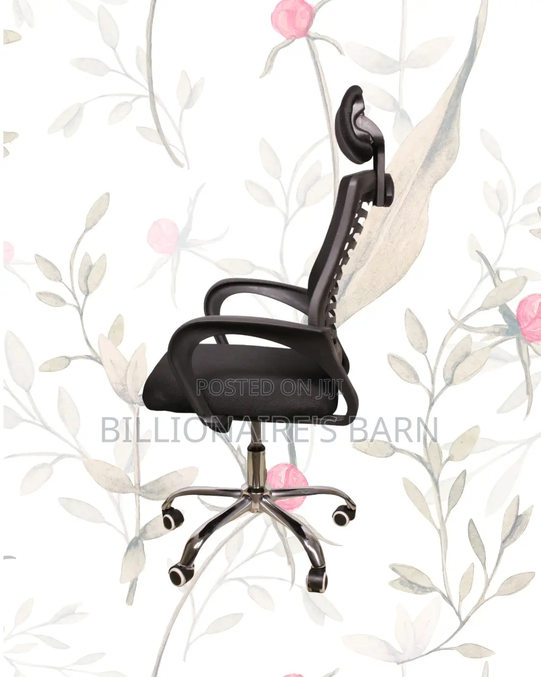 Comfy Secretarial Mesh Chair — Relieves Lower Back Pressure