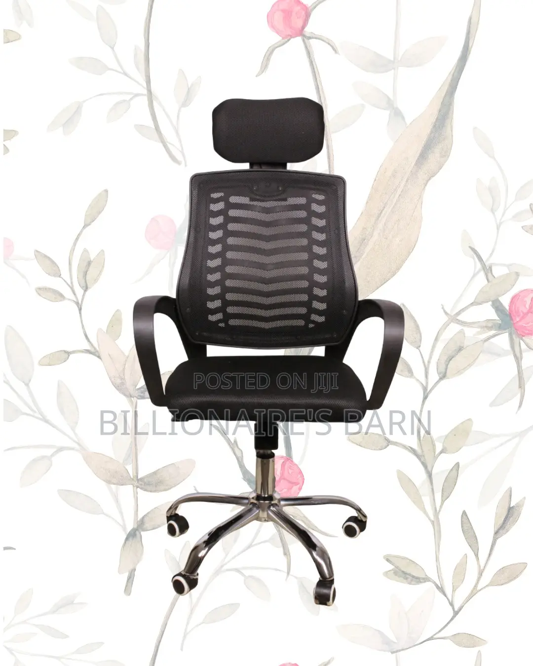Comfy Secretarial Mesh Chair — Relieves Lower Back Pressure