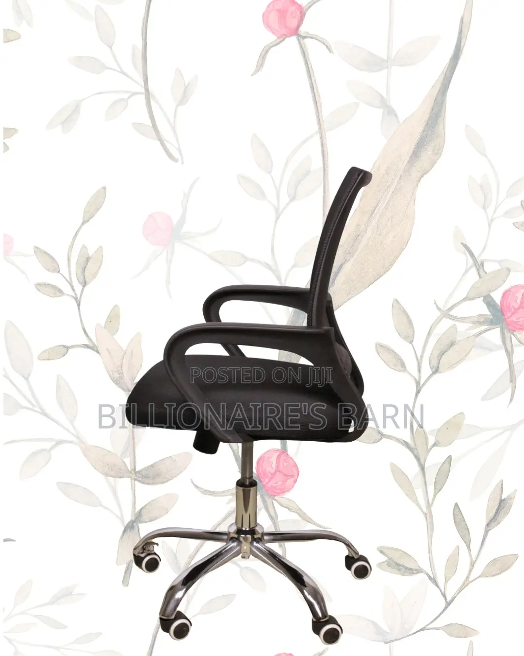 Executive Secretarial Mesh Office Chair | Padded Armrests