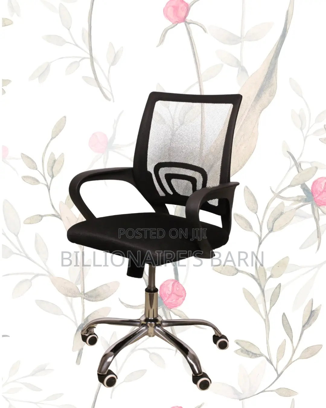Executive Secretarial Mesh Office Chair | Padded Armrests