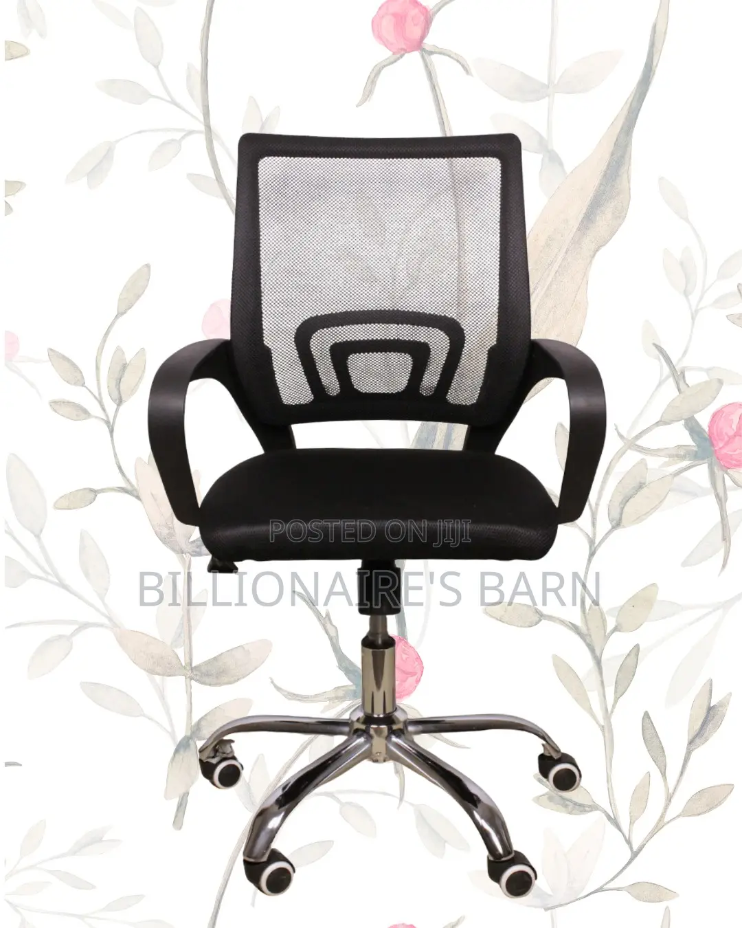 Executive Secretarial Mesh Office Chair | Padded Armrests