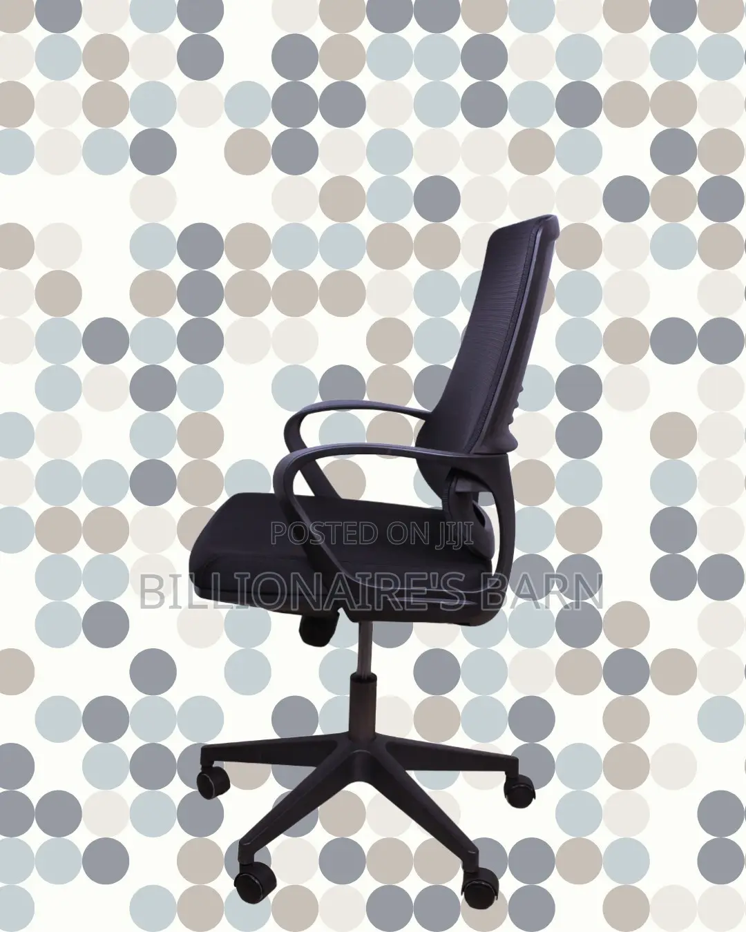 Imported Black Ergonomic Mesh Office Chair | Swivel Base