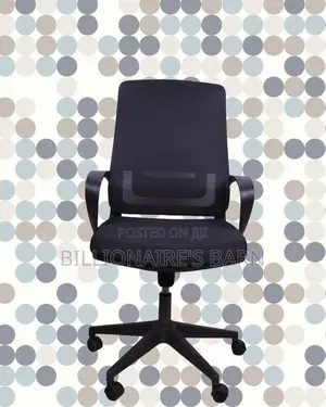 Imported Black Ergonomic Mesh Office Chair | Swivel Base
