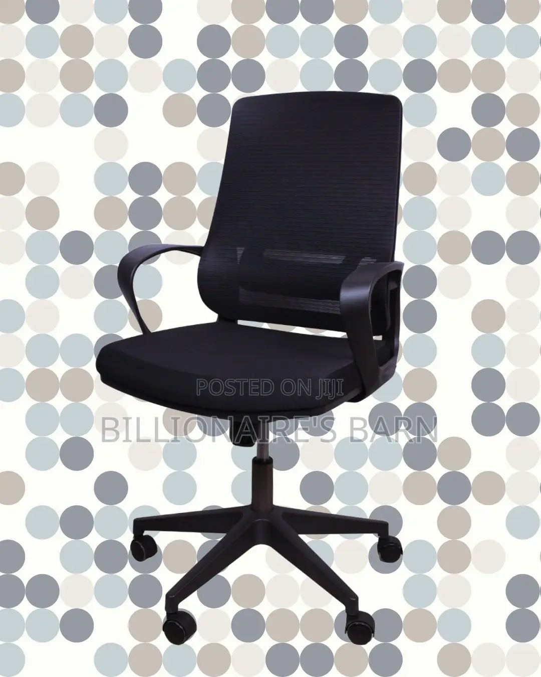 Imported Black Ergonomic Mesh Office Chair | Swivel Base