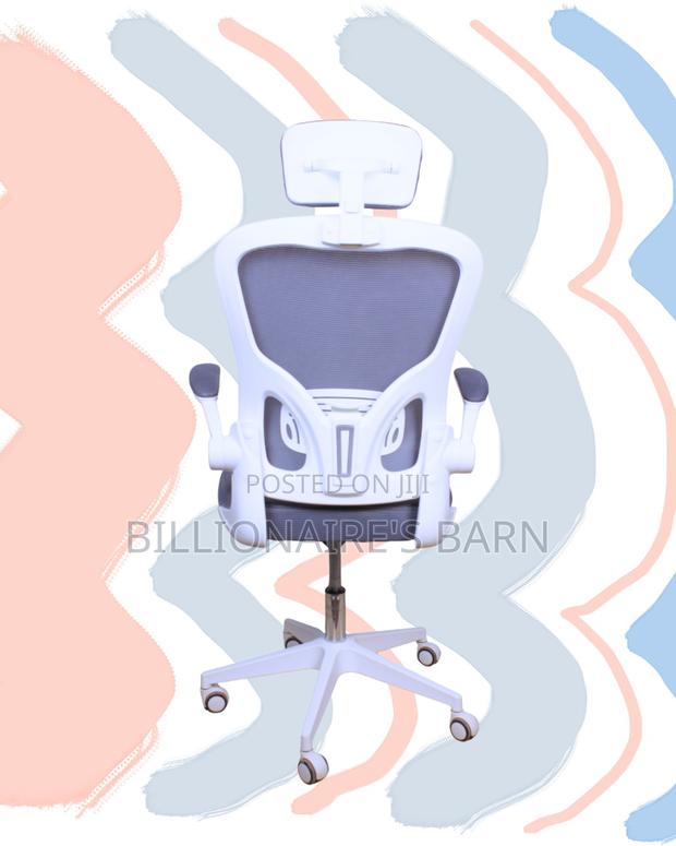 White Ergonomic Office Chair | Imported Swivel Base - main view
