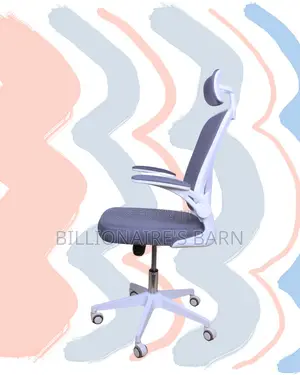 White Ergonomic Office Chair | Imported Swivel Base