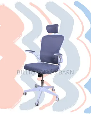 White Ergonomic Office Chair | Imported Swivel Base