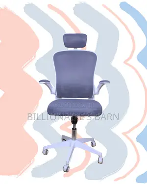 White Ergonomic Office Chair | Imported Swivel Base