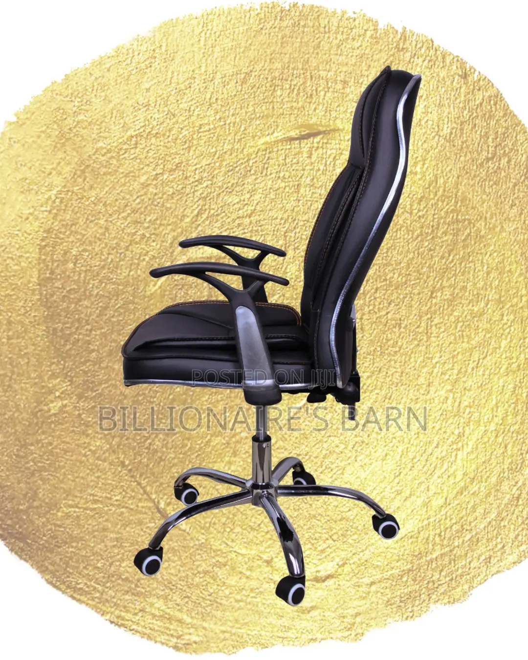 Executive Leather Office Chair | Heavy-duty Swivel Base