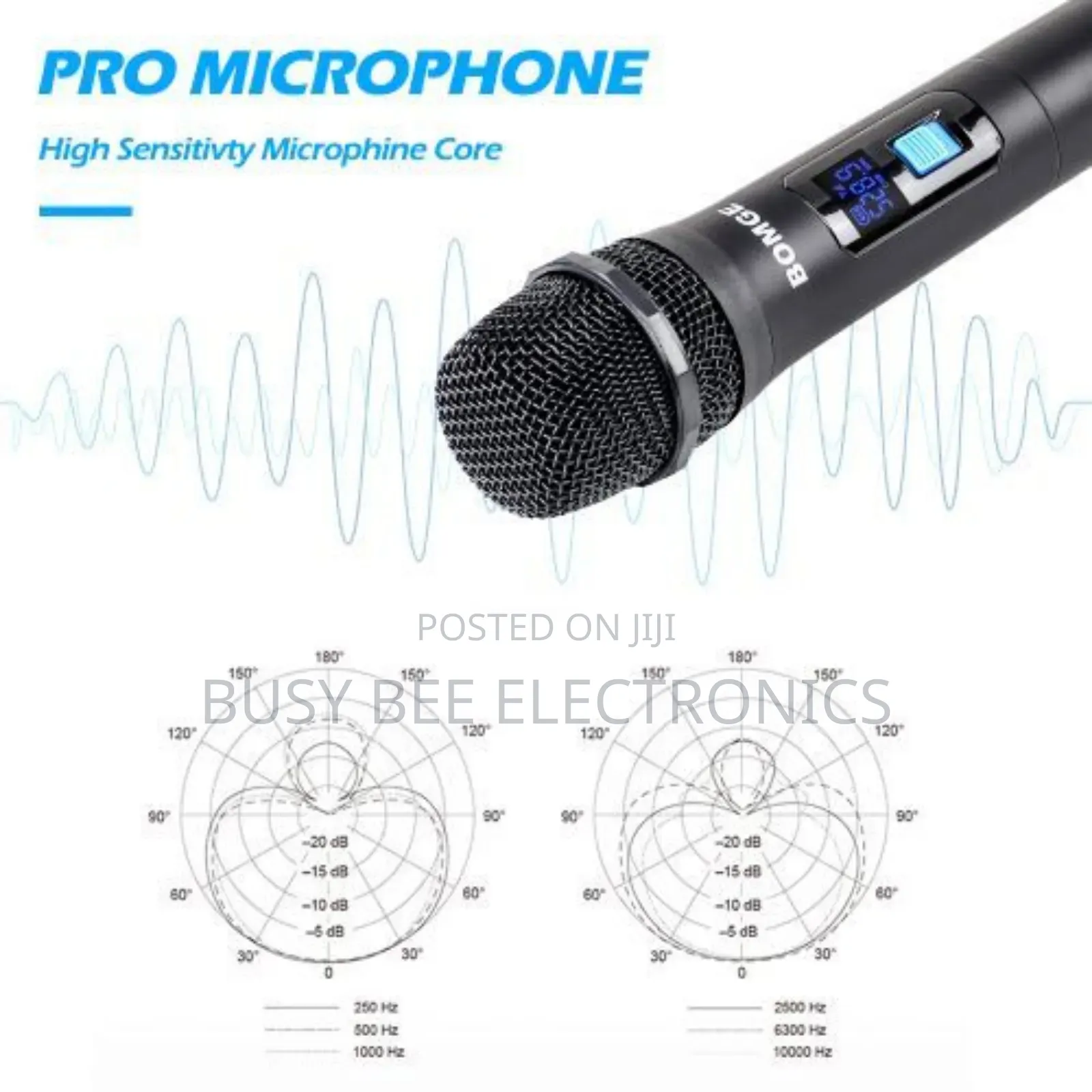 Bomge 4-Channel Dynamic Wireless Microphone System