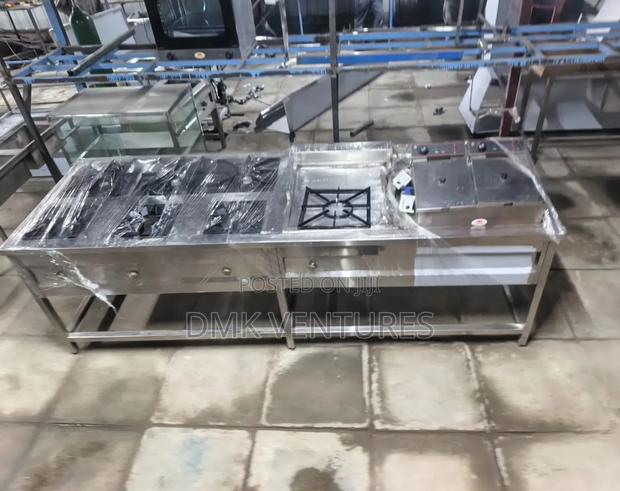 Powerful Quality Six Burner Combined Cooker Unit