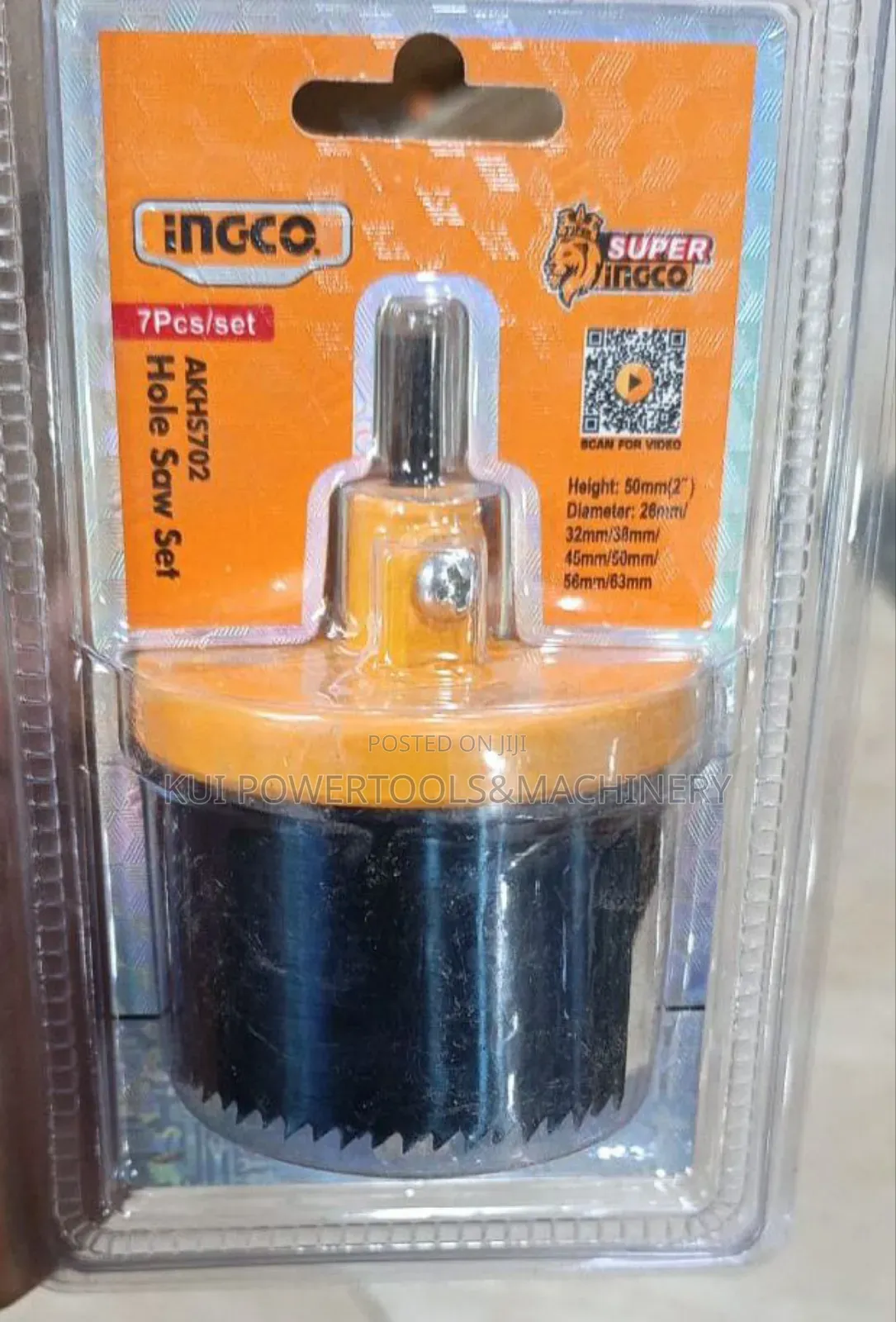 High Quality Ingco 7pcs Hole Saw Set