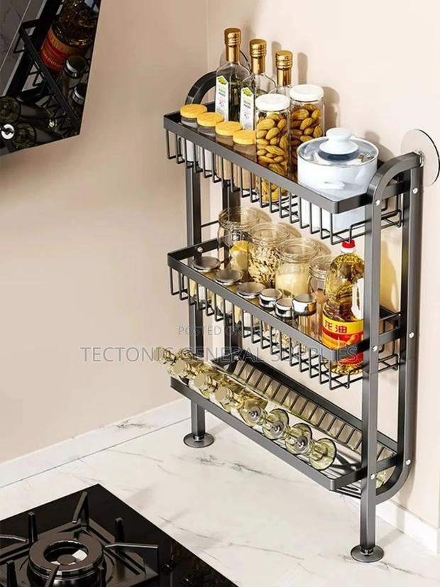 *3-Tier Wall-Mounted Kitchen Storage Rack/Spice Rack - main view