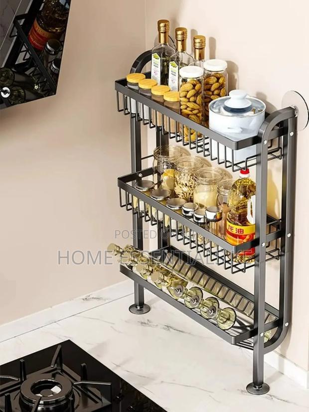 *3-Tier Wall-Mounted Kitchen Storage Rack/Spice Rack