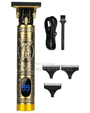 *T9 Vintage Usb Rechargeable Cordless Hair Trimmer With Display
