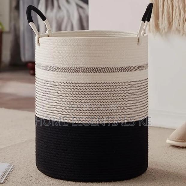 *Cotton Rope Basket*Decorative /Laundry Basket - thumbnail 2