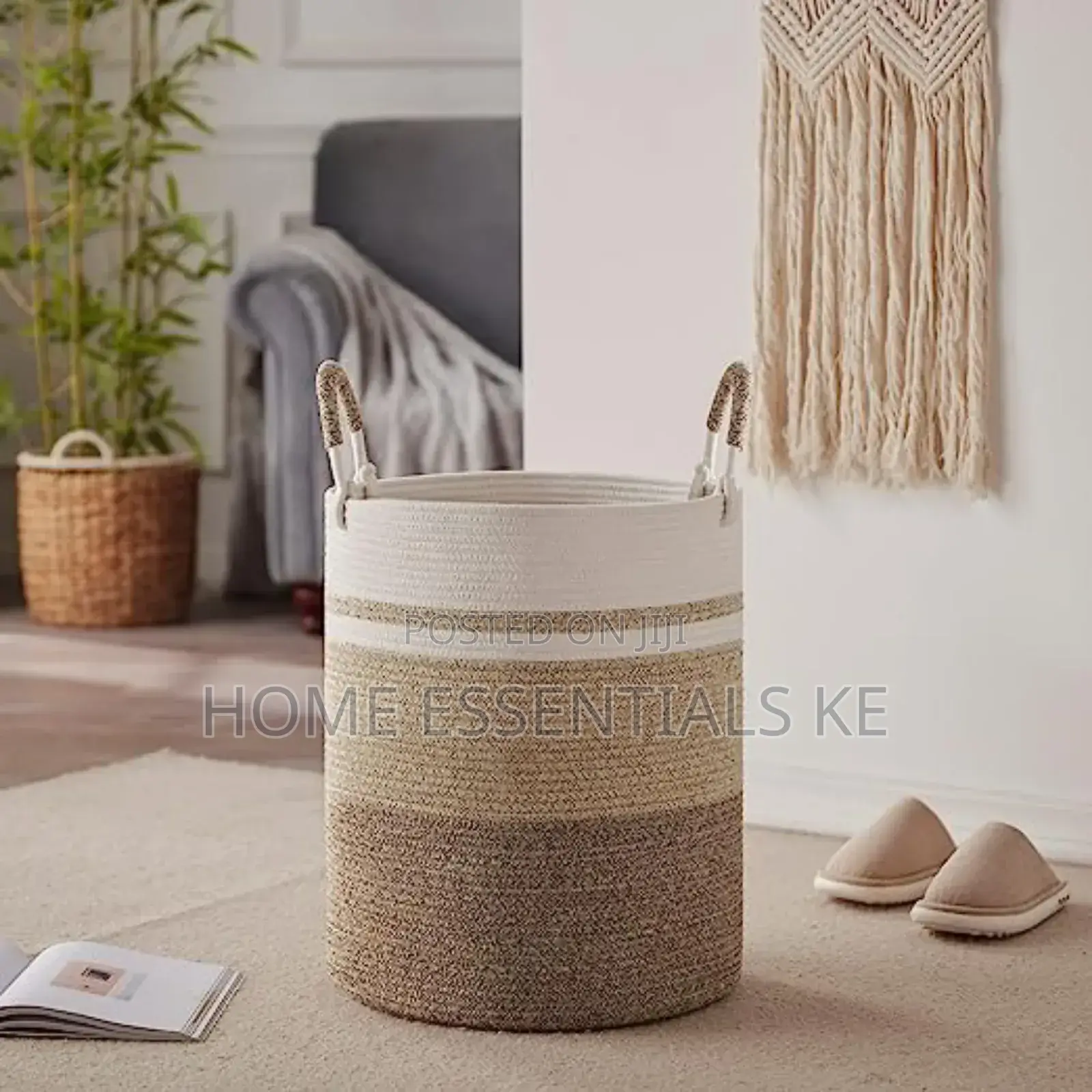 *Cotton Rope Basket*Decorative /Laundry Basket
