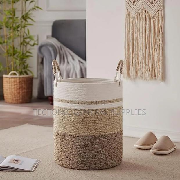 *Cotton Rope Basket*Decorative /Laundry Basket - thumbnail 5