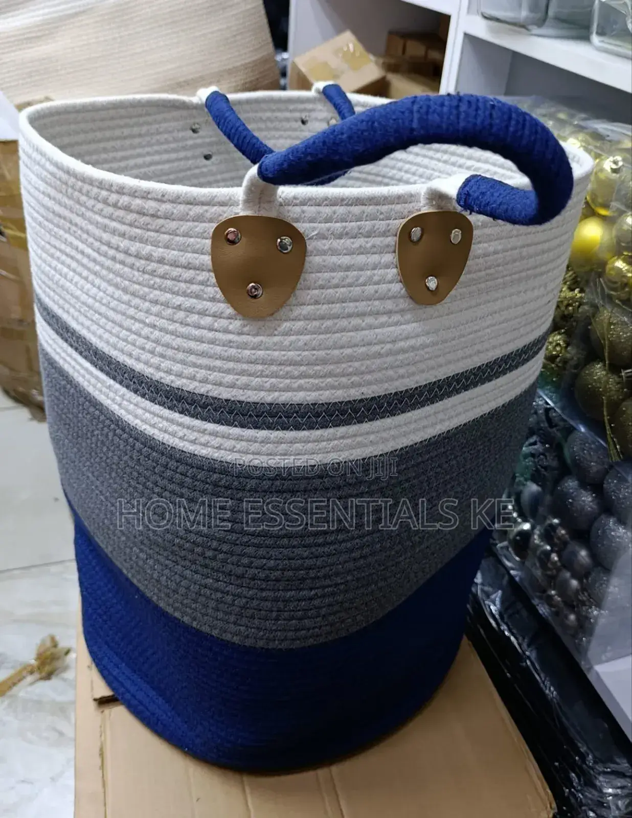 *Cotton Rope Basket*Decorative /Laundry Basket