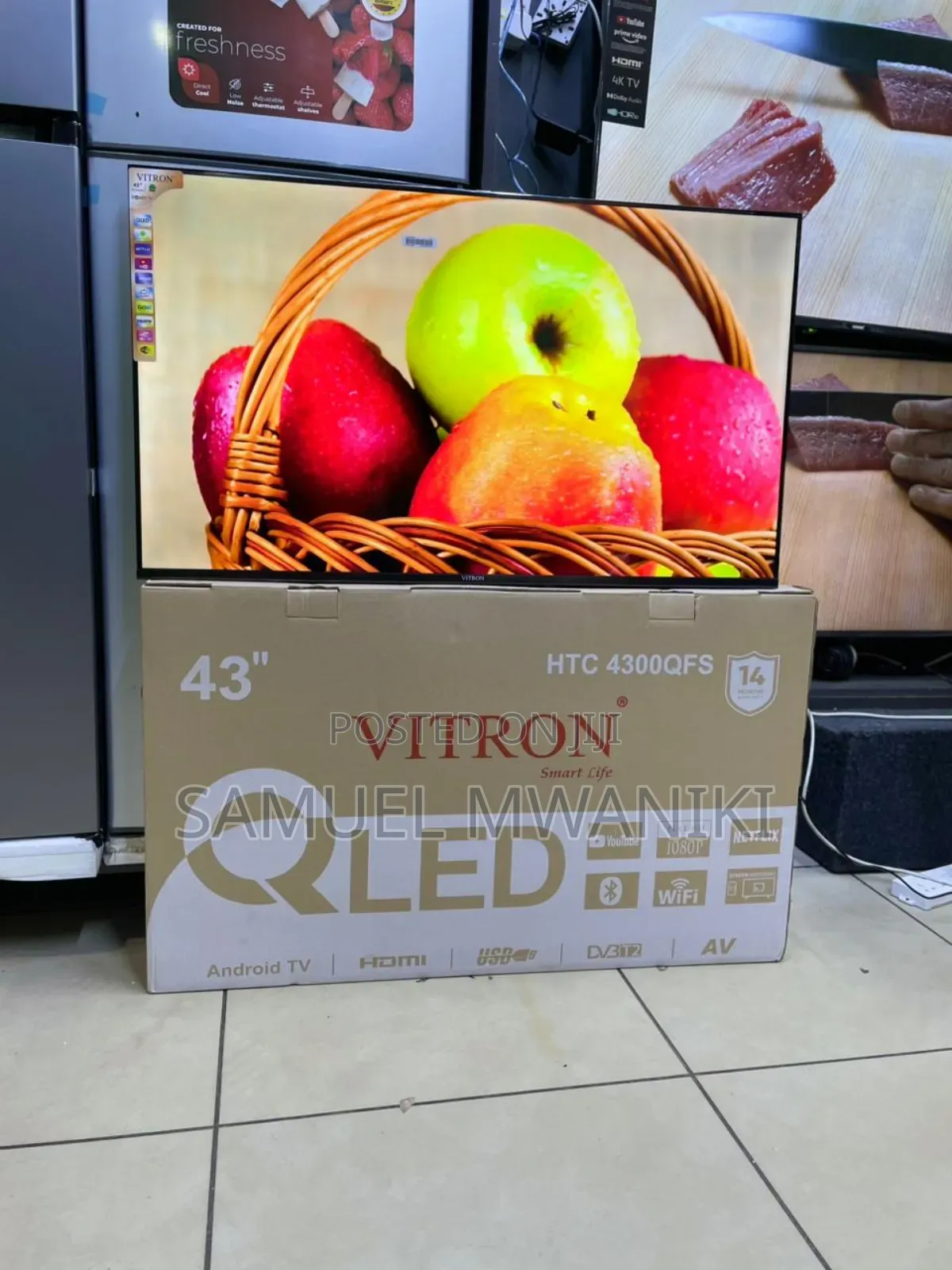 Vitron 43′′ Qled Smart Android Frameless Tv Latest Model With Icast