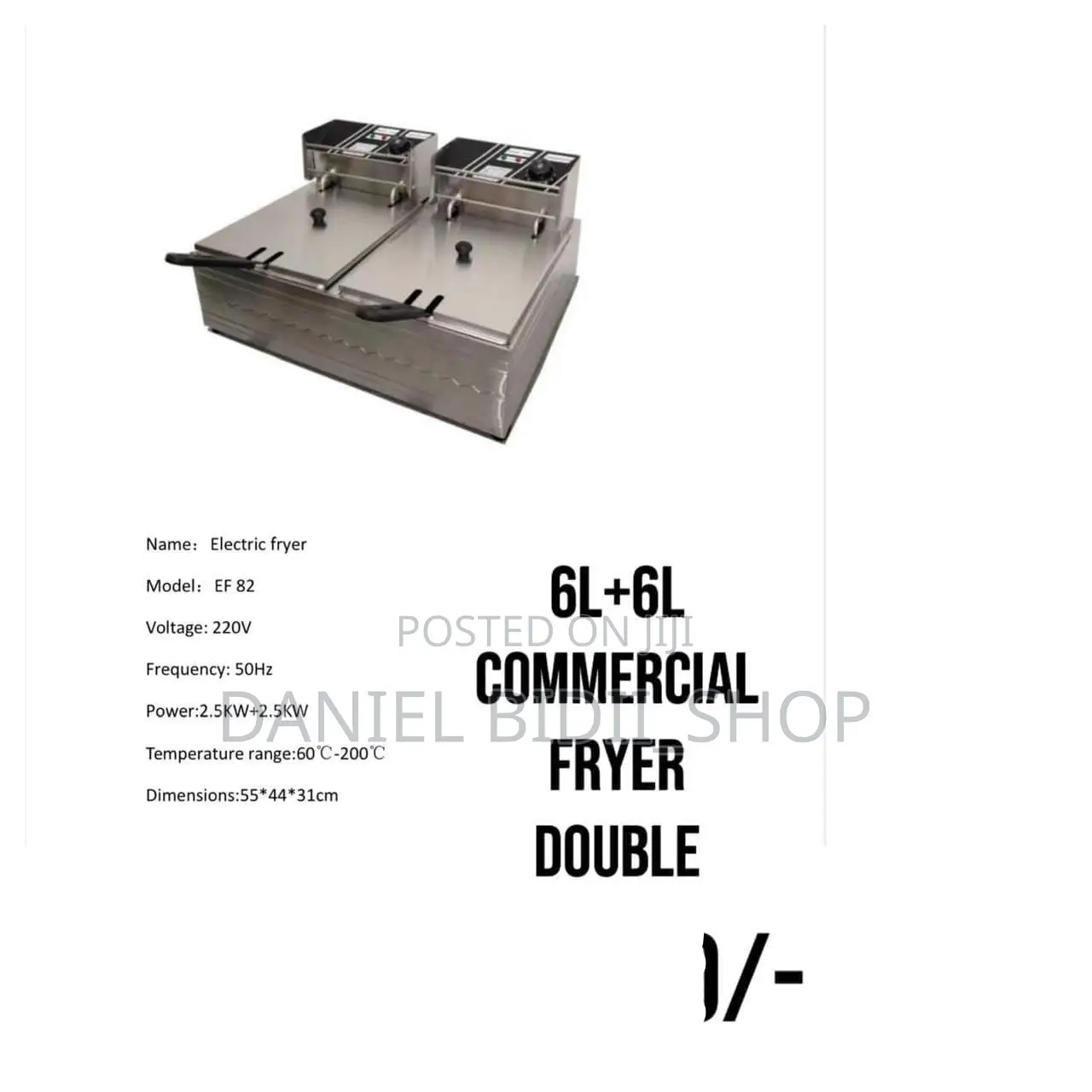 6ltrs Double Electric Chips Fryer Commercial