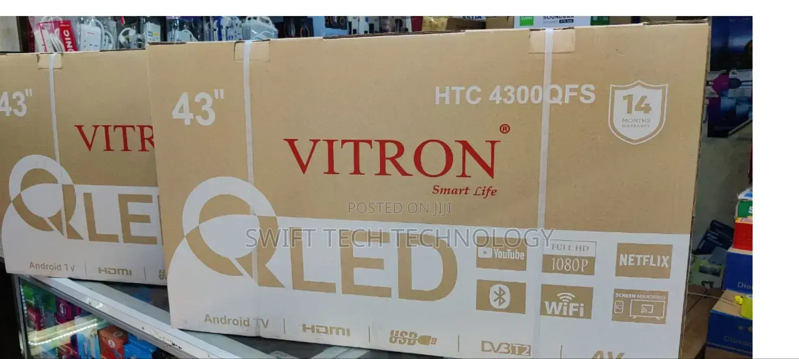 Vitron 43 Inches Qled Smart Android Frameless