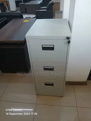 3-Drawer Lockable Office-Ready Filling Cabinet