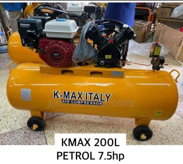 K-Max Air Compressor 200l Petrol 7.5hp 2piston