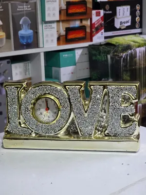 Love" Tabletop Clock Sparkling Decorative Timepiece*