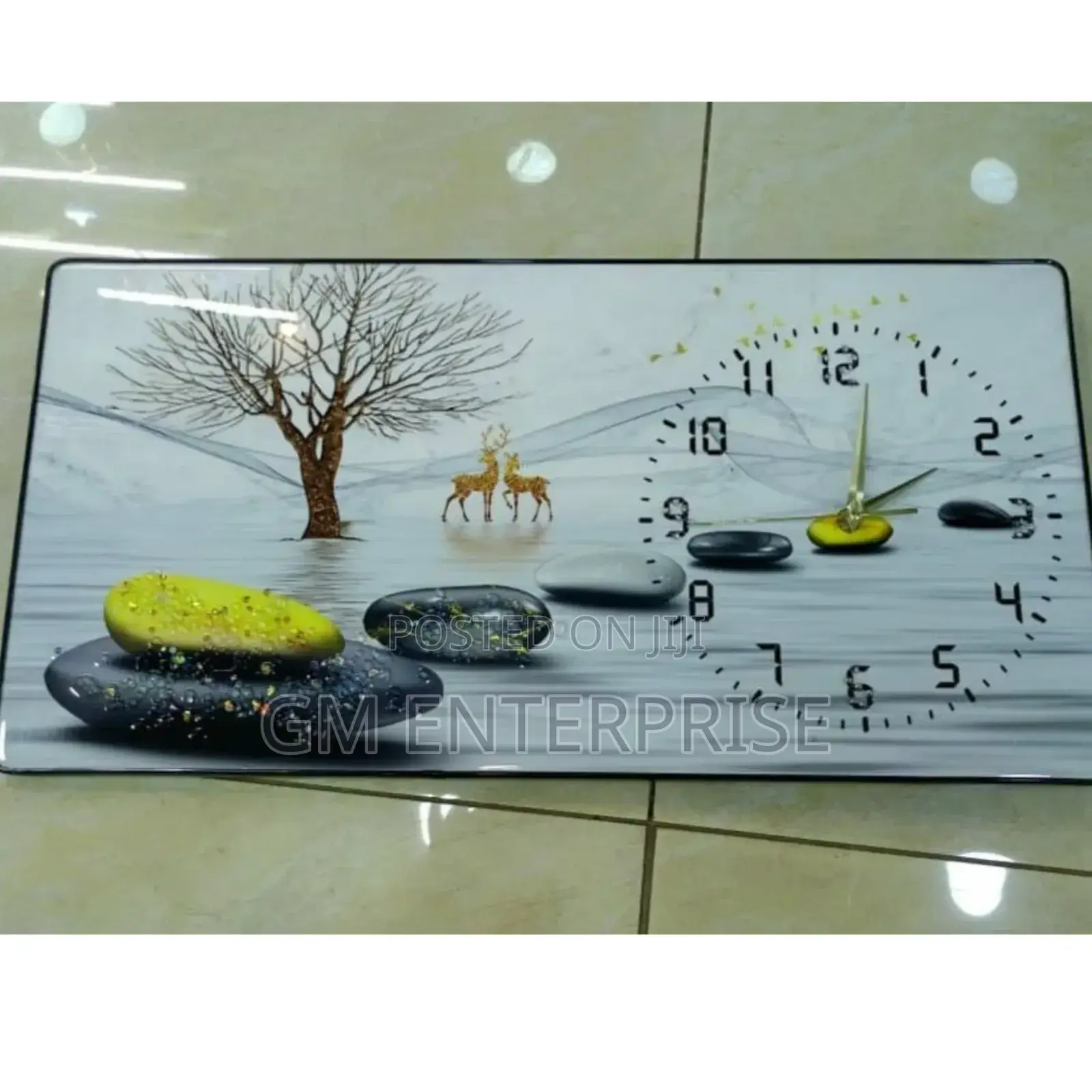 Crystal Porcelain Decorative Painting With Clock