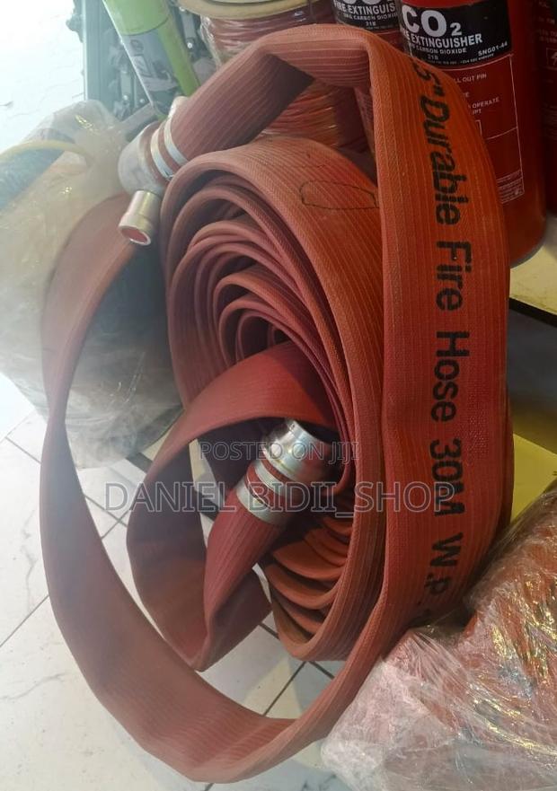 Rubber Fire Hose Pipe With Handles Red 2.5inch - thumbnail 3