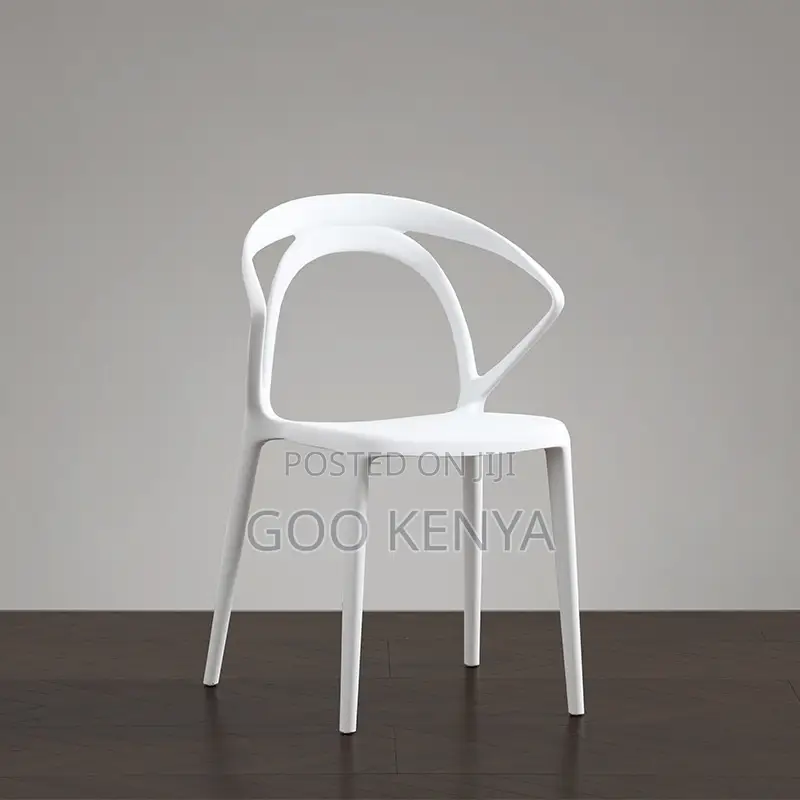 Outdoor Chair; Stackable Plastic Chair With Armrests for Outdoor Use
