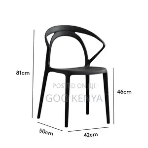 Outdoor Chair; Stackable Plastic Chair With Armrests for Outdoor Use