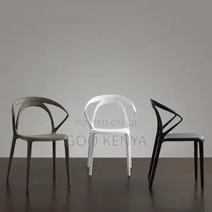 Outdoor Chair; Stackable Plastic Chair With Armrests for Outdoor Use