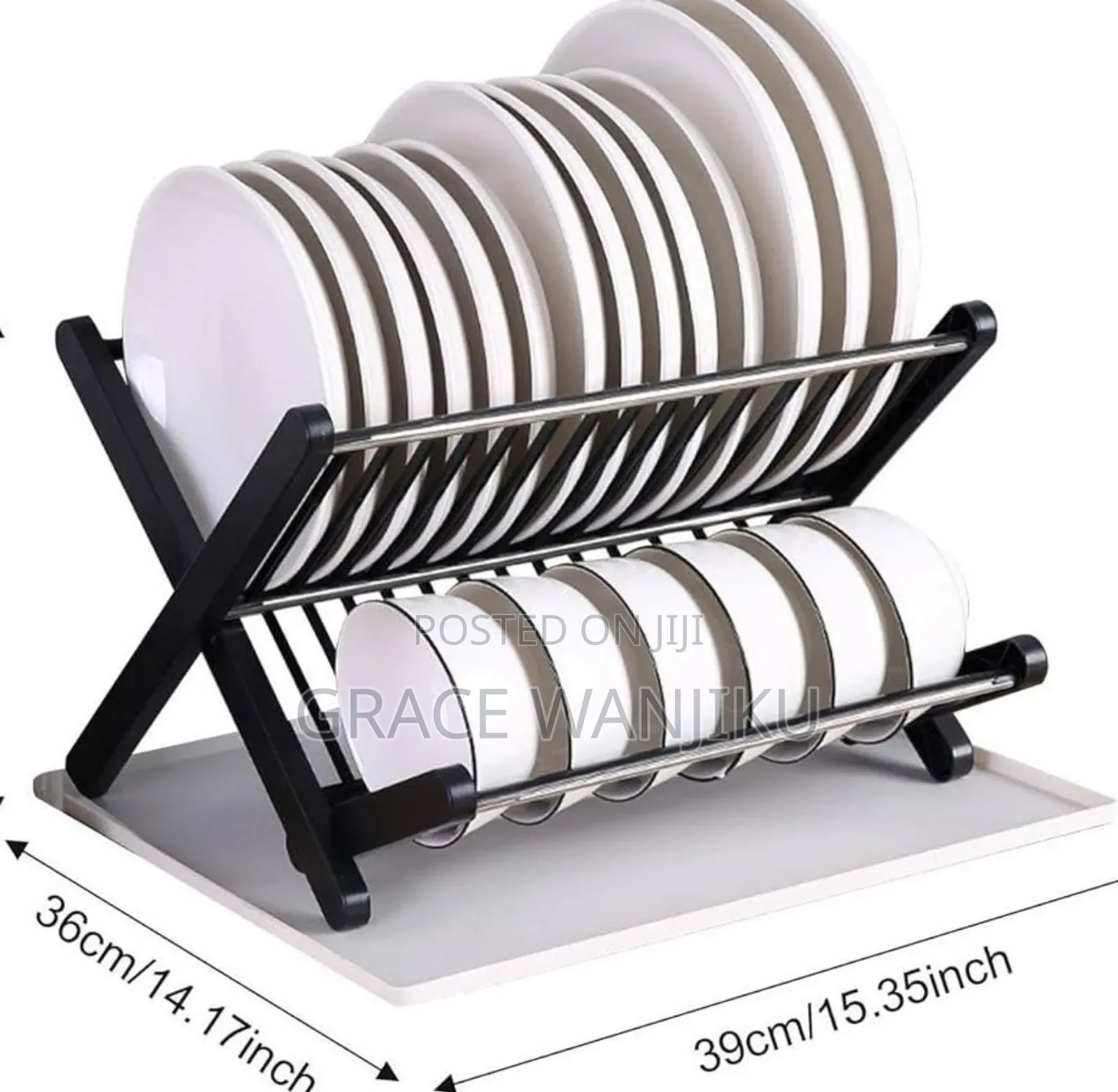 X Folding Drain Rack - X Shape Foldable Dish Drainer Rack