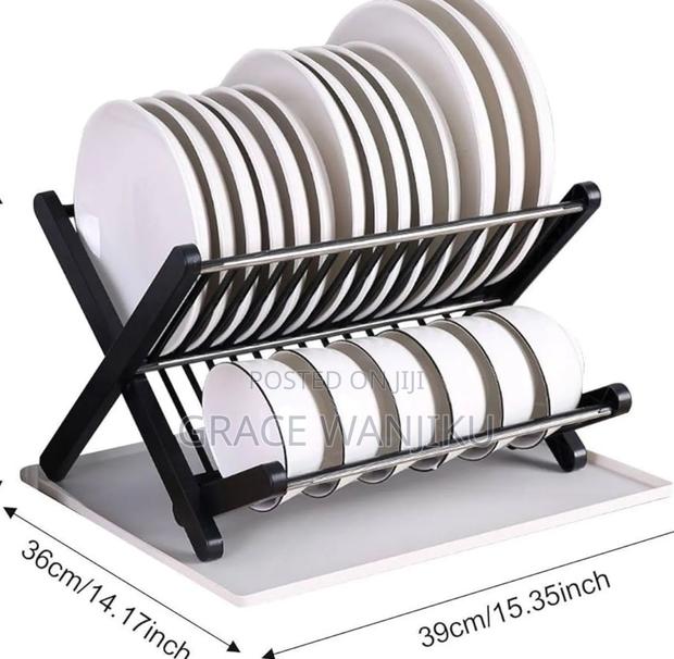 X Folding Drain Rack - X Shape Foldable Dish Drainer Rack
