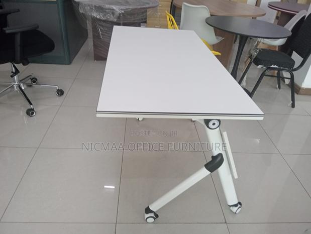 Foldable Modern Desk With Wheels